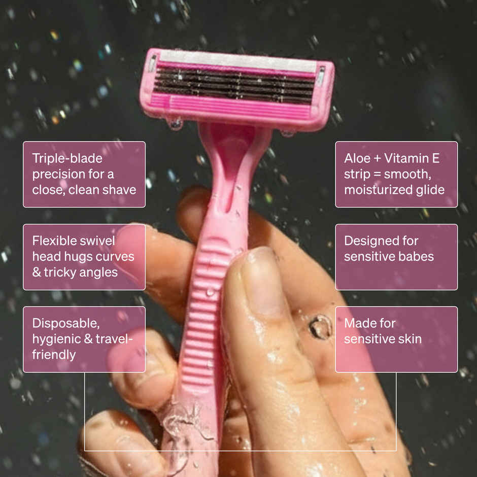 Namyaa Disposable Body Razor | Gentle Precision for Smooth, Flawless Facial Hair Removal