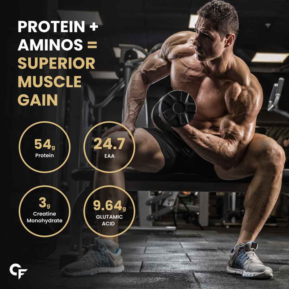 Carbamide Forte Mass Gainer With 54G Protein, 250G Carbs Vanilla Banana Flavour Weight Gainer