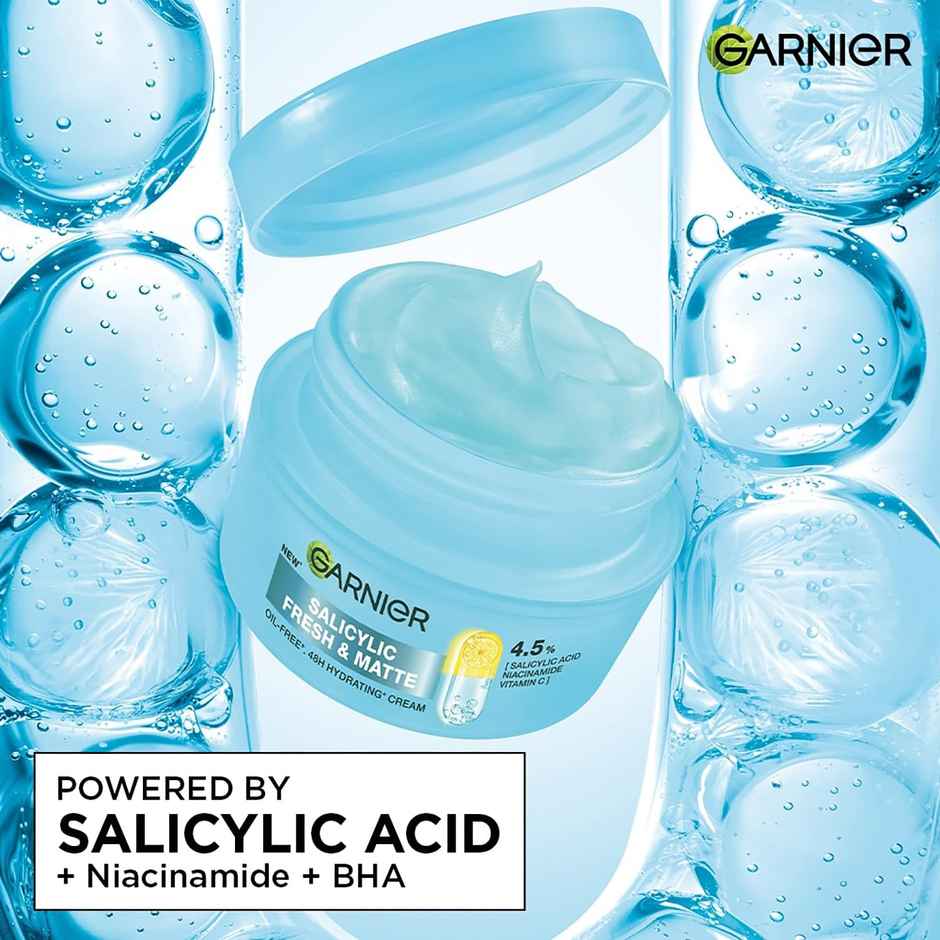 Garnier Fresh & Matte Salicylic Acid Sorbet Moisturizer, 4.5% Salicylic Acid+Niacinamide+Vit C