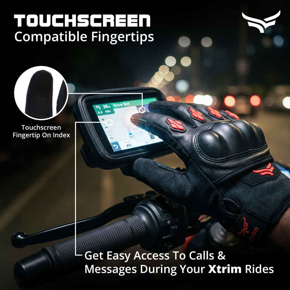 Xtrim Bike Riding Gloves | Black and Red | Medium)
