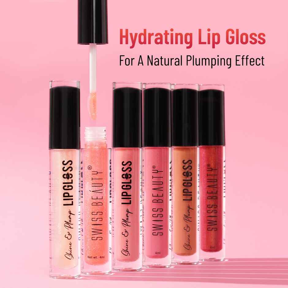 Swiss Beauty Shine & Plump Lip Gloss | 5 Nude Brown
