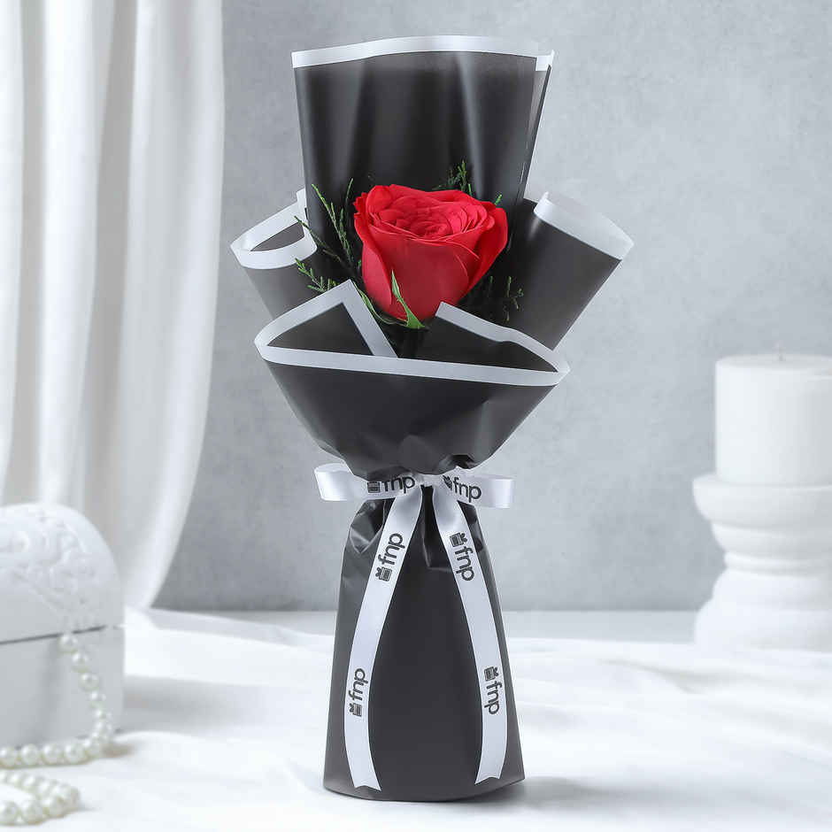 FNP Single Red Rose Bouquet