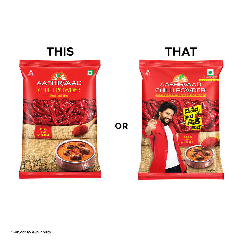 Aashirvaad Chilli Powder, Red Hot Chilli Powder with No Added Flavours and Colours