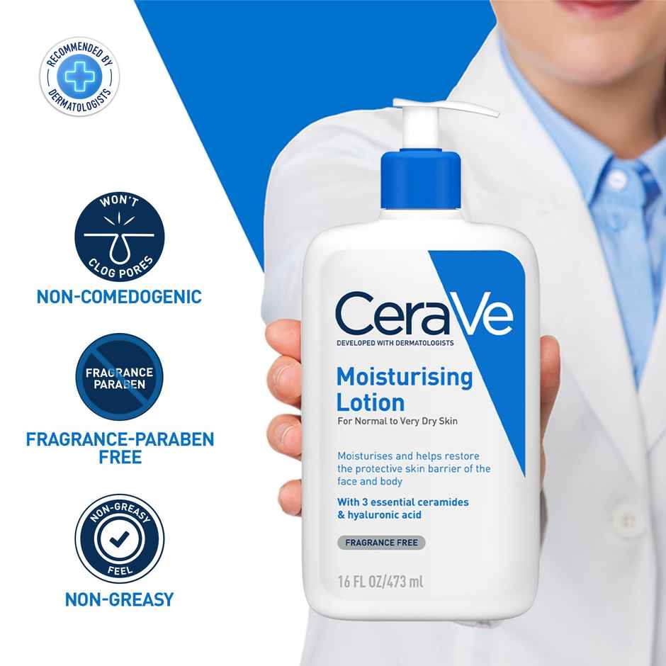 CeraVe Moisturizing Lotion for Normal to Dry Skin with Ceramides & Hyaluronic Acid
