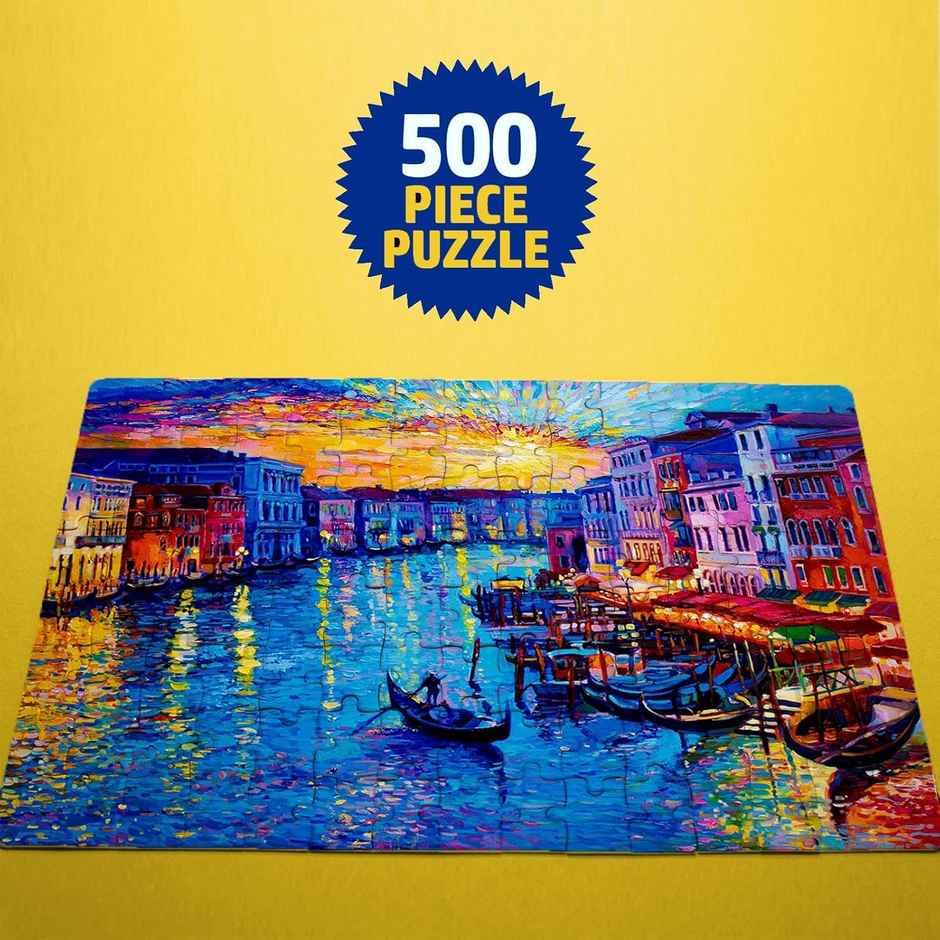 Flo Toys Magic Night in Venice 500 Piece Jigsaw Puzzle for Kids & Adults - Fun, Challenging Family Game