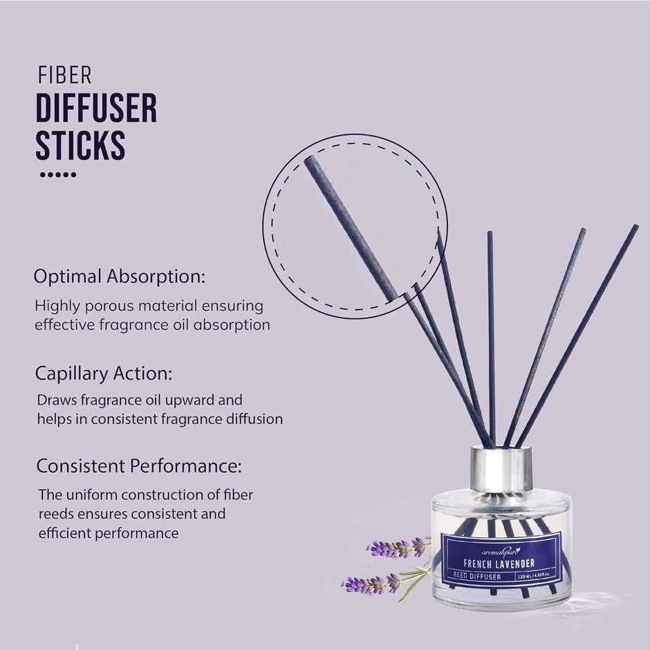 Aromahpure Premium Reed Diffuser - Lavender With 6 Fiber Reed Stick