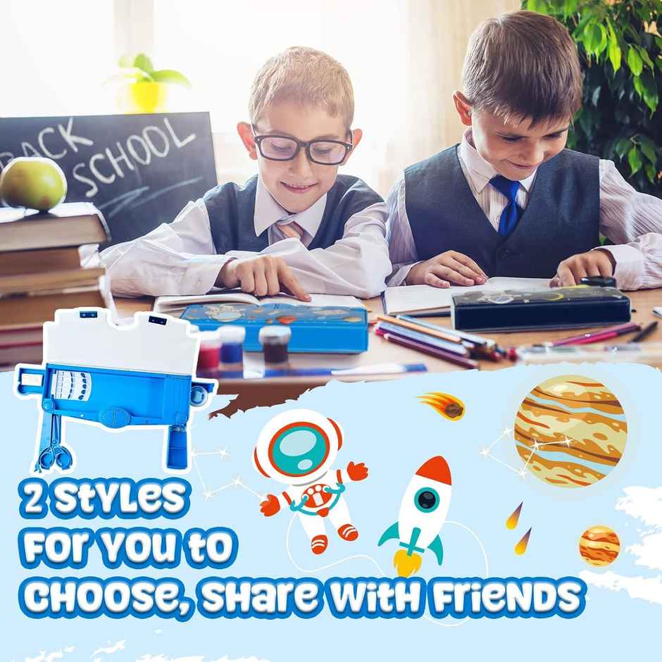 Chrome 7035 Magnetic Multifunctional Pencil Box For Kids (Design and Color May Vary)