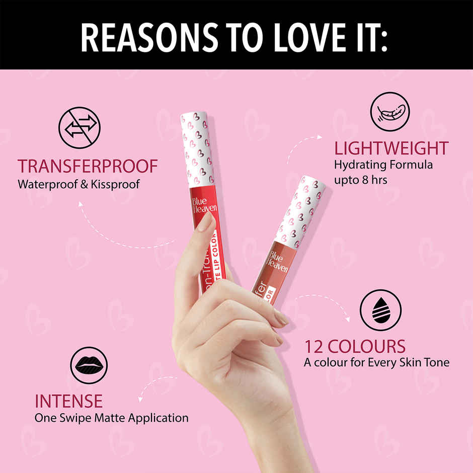 Blue Heaven Non Transfer Lip Color | Pink 102