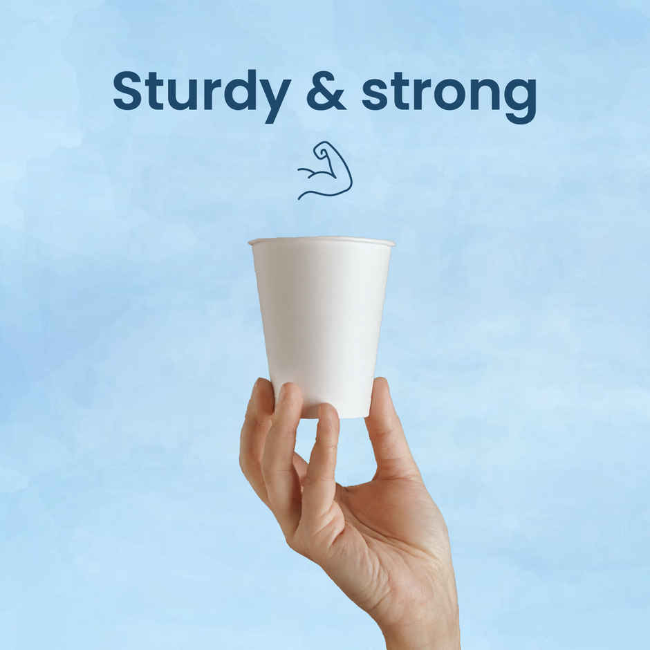 Origami Disposable Paper Cups Plain 150 ML - 100 Count