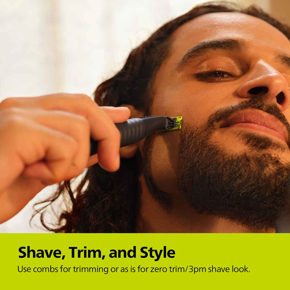 Philips OneBlade Hybrid Trimmer Edge Shave|Patented Blade|Designed for Skin Comfort|QP1424/10