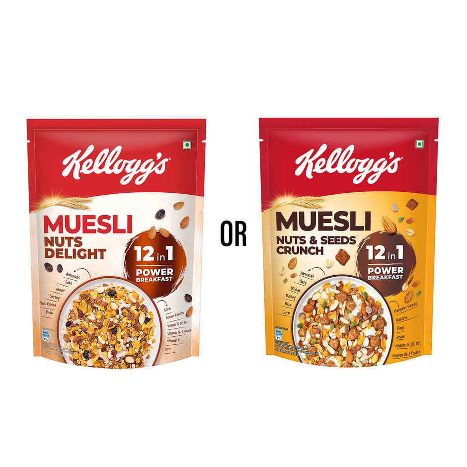 Kellogg's Muesli Nuts and Seeds Crunch | 12 in 1 Power Breakfast