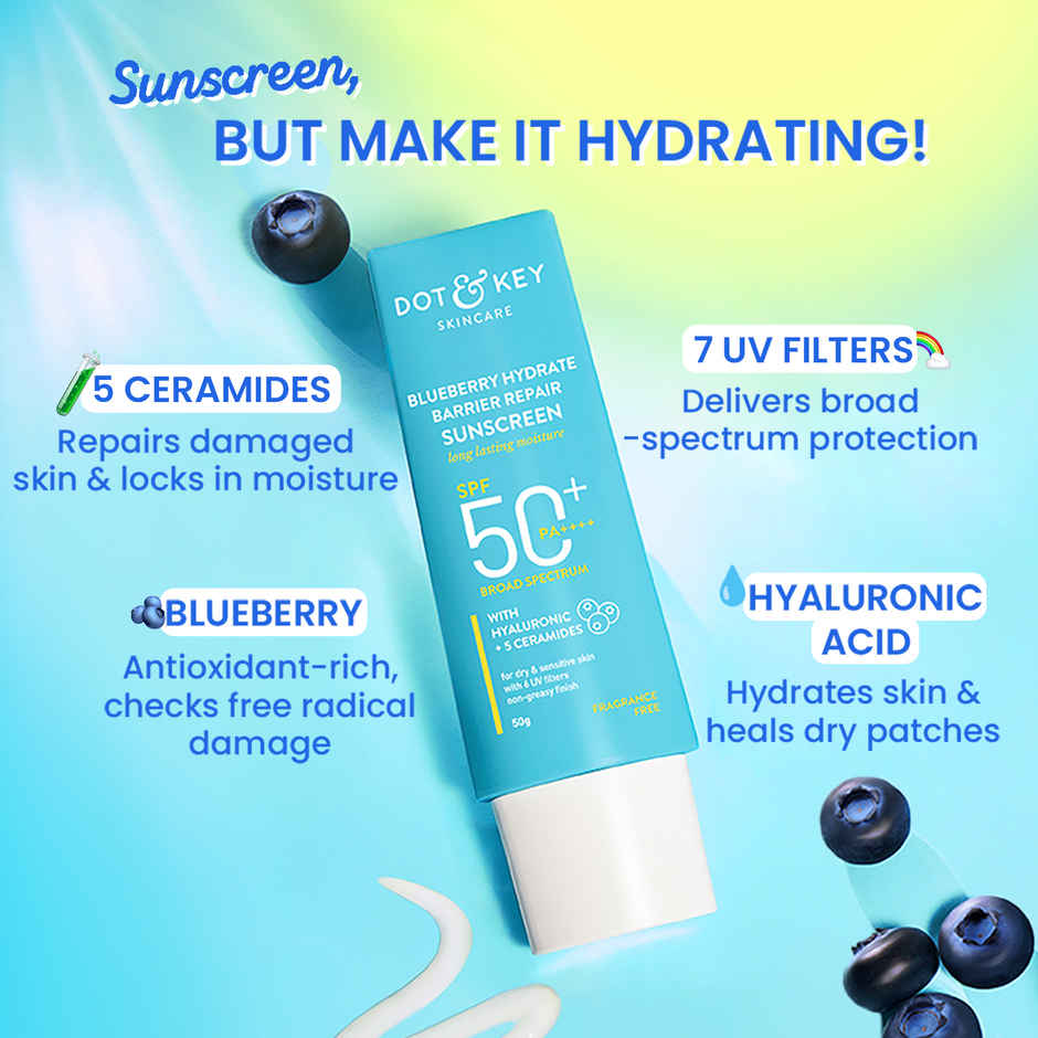 Dot & Key Blueberry Hydrate Barrier Repair Sunscreen SPF 50+, PA++++