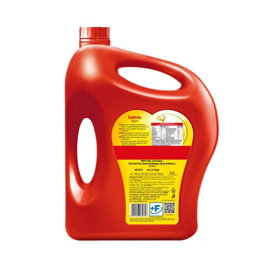 Saffola Active Rice Bran & Soyabean Oil | Rich in Omega 3 & Oryzanol Combo