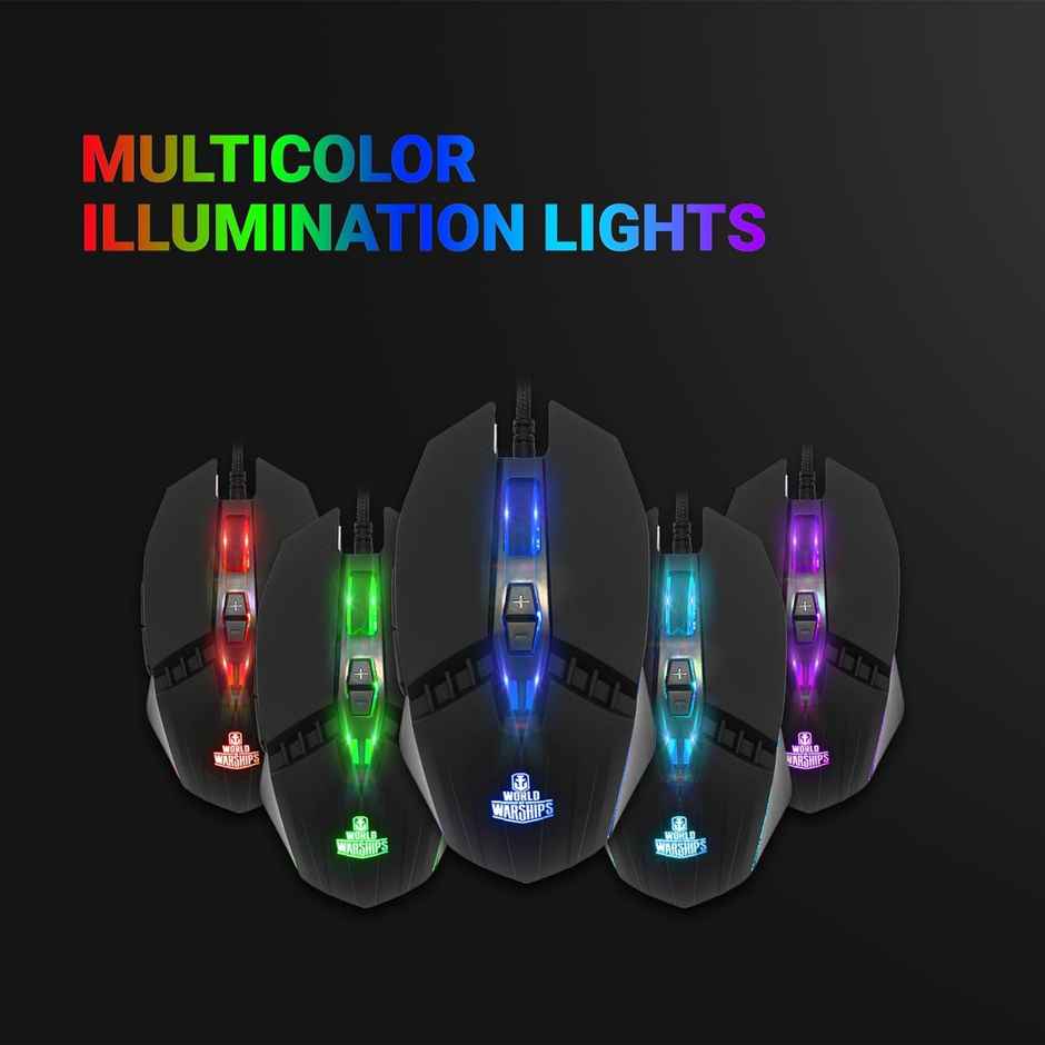 Ant Esports Km500W Gaming Backlit Keyboard And Mouse Combo,Led Wired,Ergonomic &Wrist Rest Keyboard