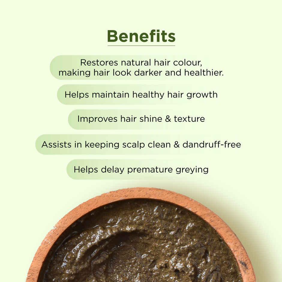 Bio Organic 100% Natural Bhringraj Powder by Indus Valley DIY Hair Mask for Soft & Hair Growth