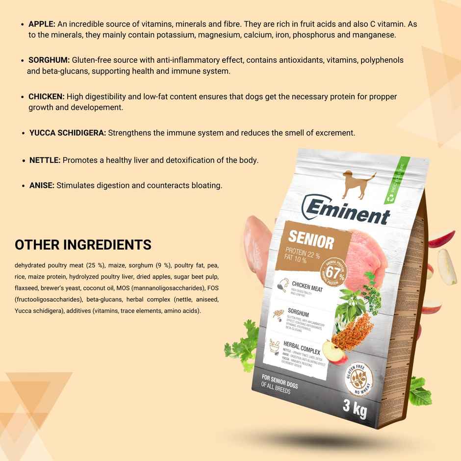 Eminent High Nutrition Dry Food For All Senior Dogs