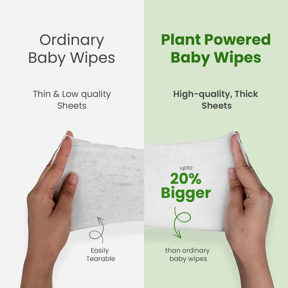 Mother Sparsh Plant Powered Baby Wipes - Natural Cucumber Extract