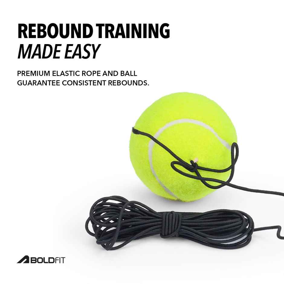 Boldfit Tennis Trainer Rebound Ball Set For Solo Practice Indoor & Outdoor | Blue