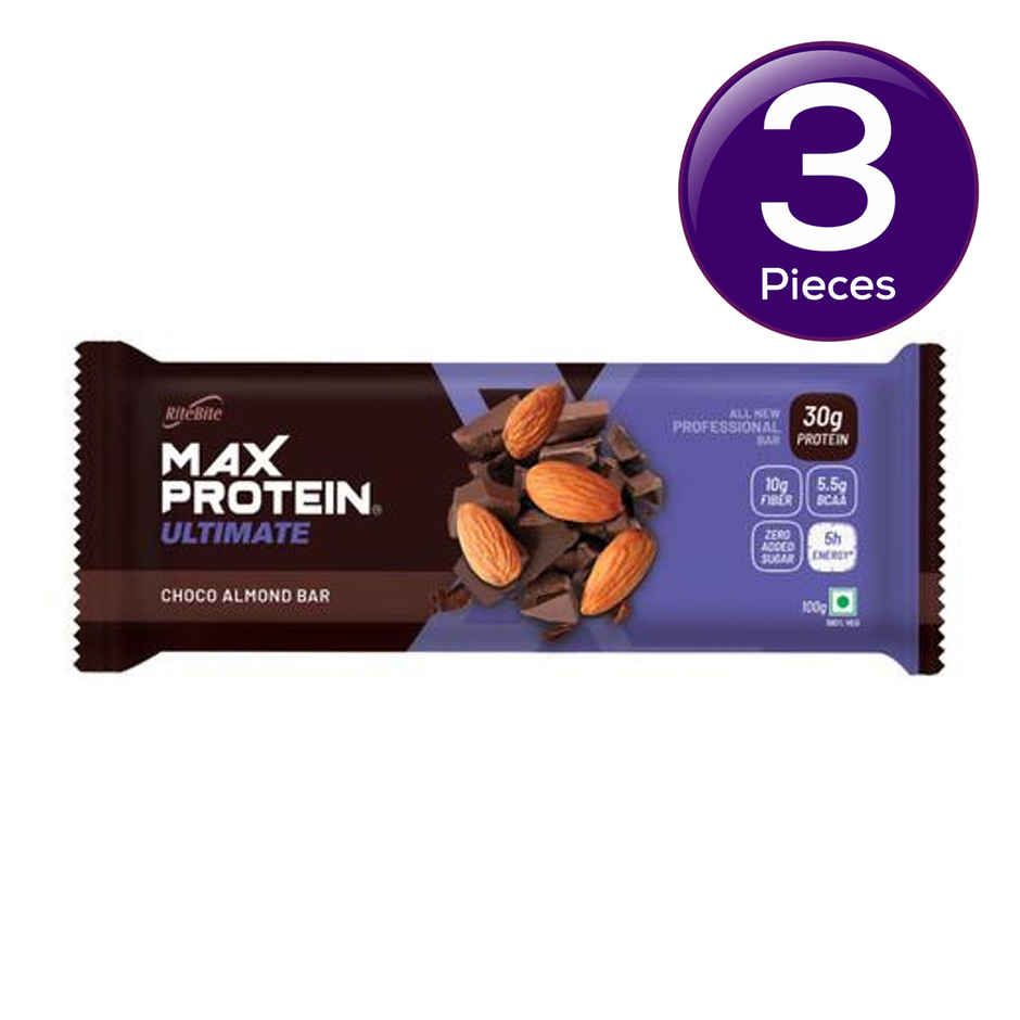 RiteBite Max Protein 30g Protein Bar Choco Almond Combo