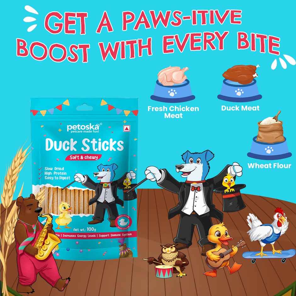 Petoska Dog Treats Duck Sticks