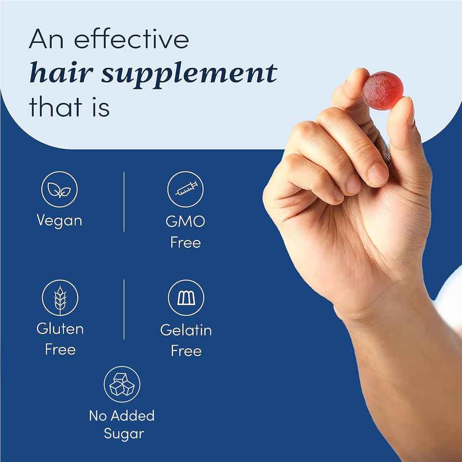 Man Matters Nourish Biotin Hair Gummies 30S Pack (30pc) & Man Matters Minoxifin Topical Solution | For Stage 3 Hairfall (60ml) Combo 