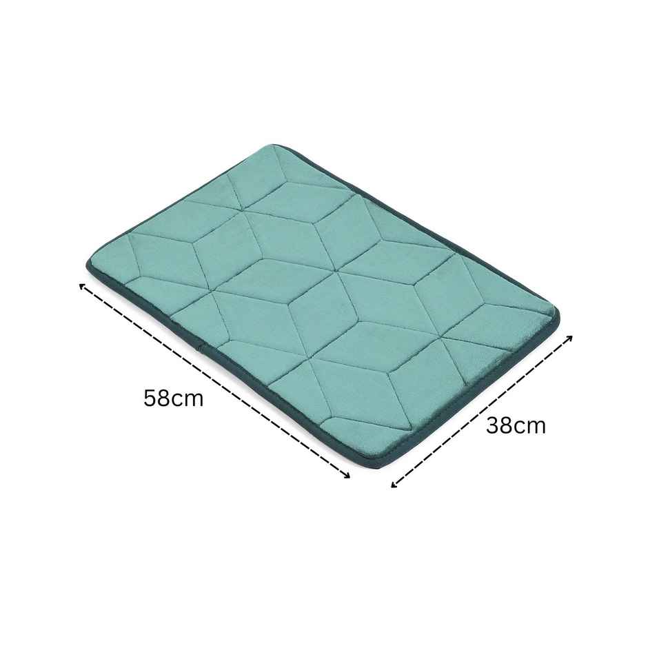 Status Memory Anti-Skid Foam Bath Mat | 38 x 58 cm | Green