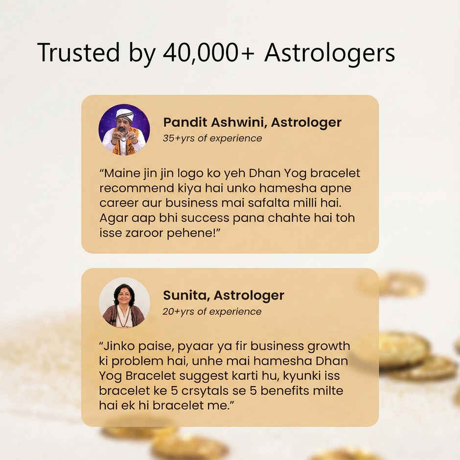 Astrotalk Dhan Yog Bracelet | Natural Gemstones | Pack of 1