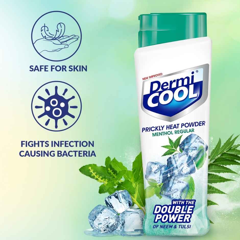 Dermicool Prickly Heat Powder Menthol Regular + Dermicool Free