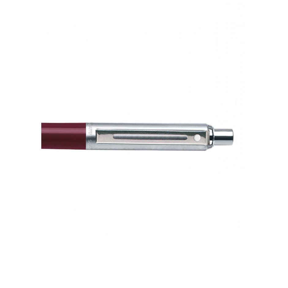 Sheaffer Sentinel E321 Ballpoint Pen | Brushed Chrome Cap & Trim | Burgundy Barrel