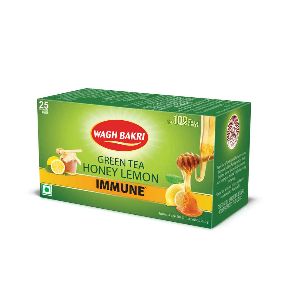 Wagh Bakri Honey and Lemon Green Tea Bags