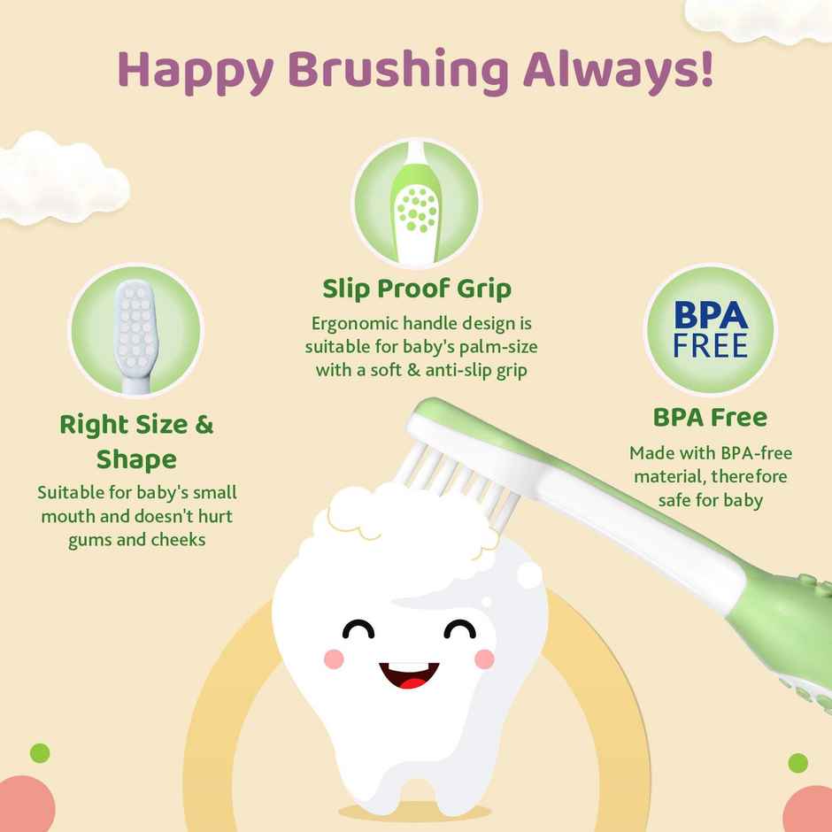 Chicco Toothbrush Set Pink+Green 6M-36M