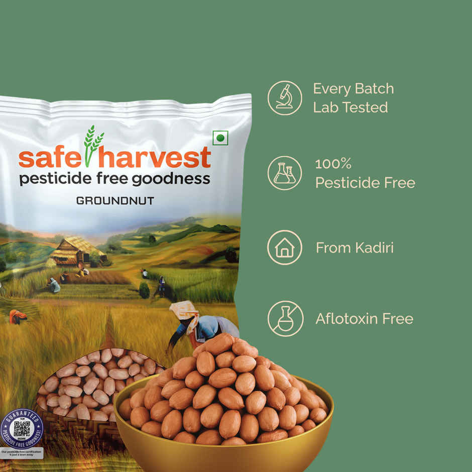 Safe Harvest Groundnut | Mungfali | Aflatoxin Free | Pesticide Free | Chemical Free