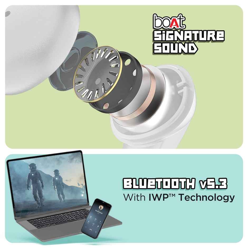 boAt Airdopes 190 - White Sabre