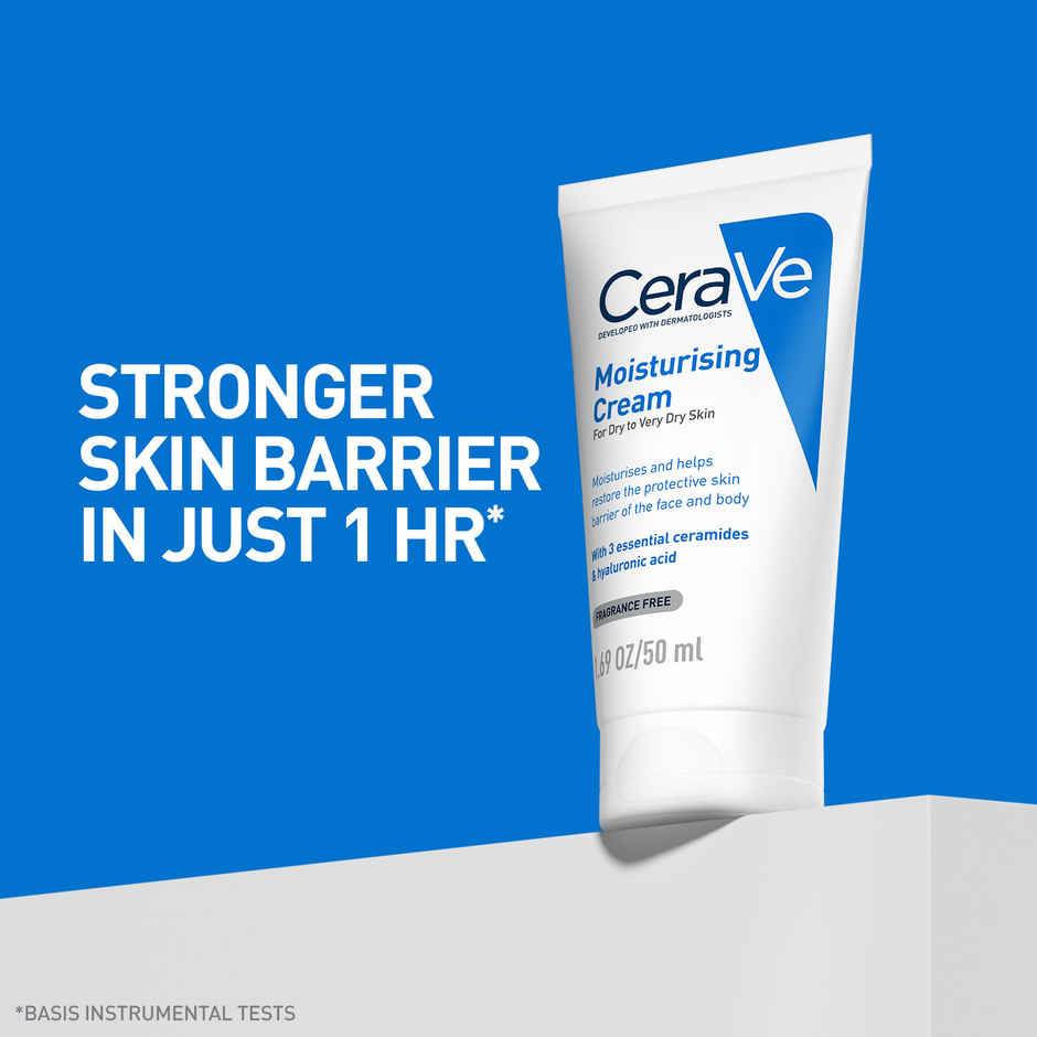 CeraVe Moisturizer Cream For Dry Skin Barrier Repair With Ceramides & Hyaluronic Acid