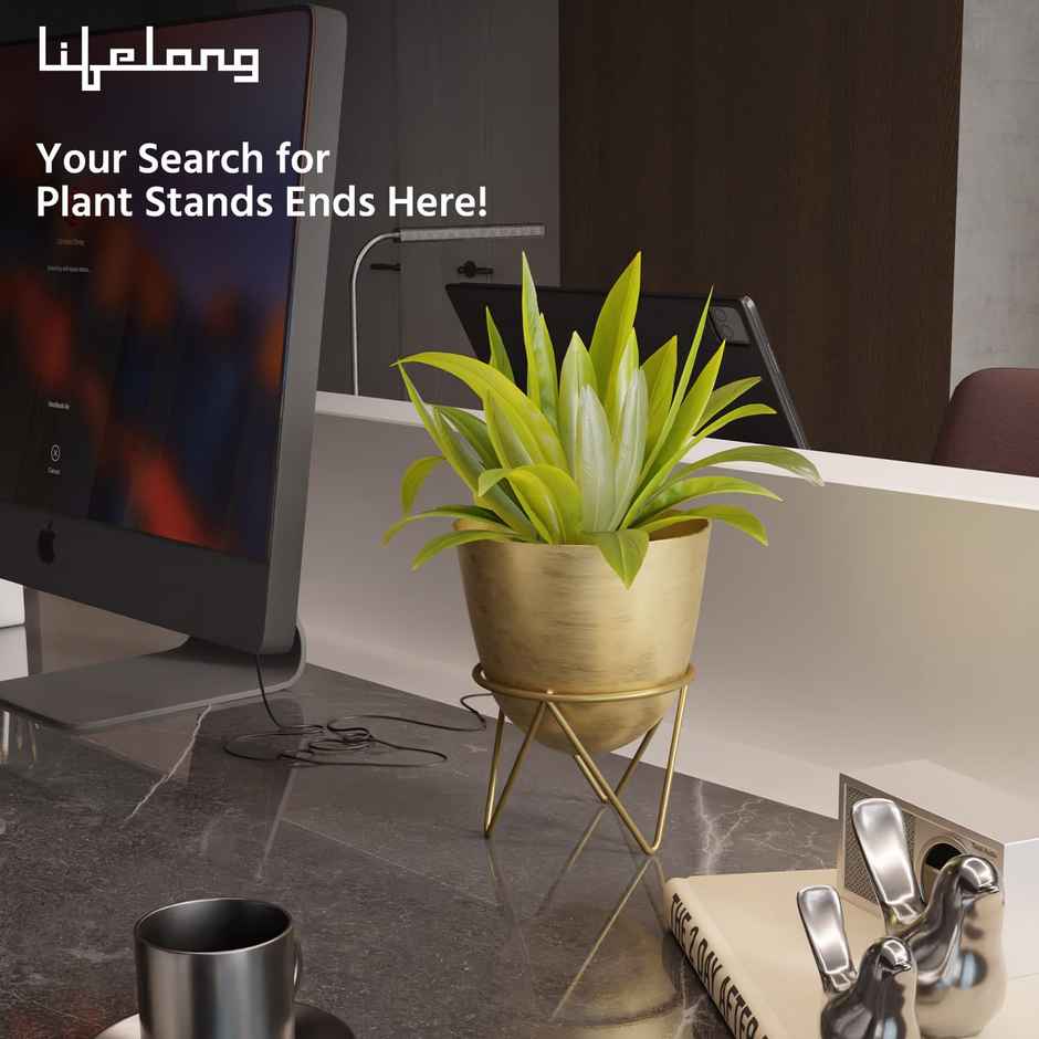 Lifelong Set of 2 Plant Stand for Balcony & Living Room Capacity 10Kg- Anti-Rust Pot Stand