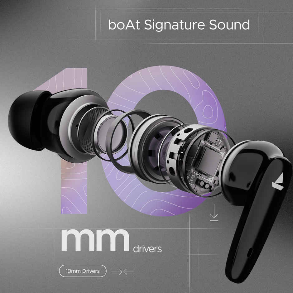 boAt Airdopes 161 Pro TWS Earbuds w/ 50H Playtime, ASAP Charge & Multi-Point Connectivity (Sleek Black)