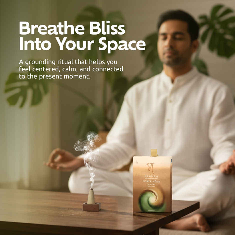 Pranah Cosmic Vibes | Bhoomi | Incense Cones | 25 Cones