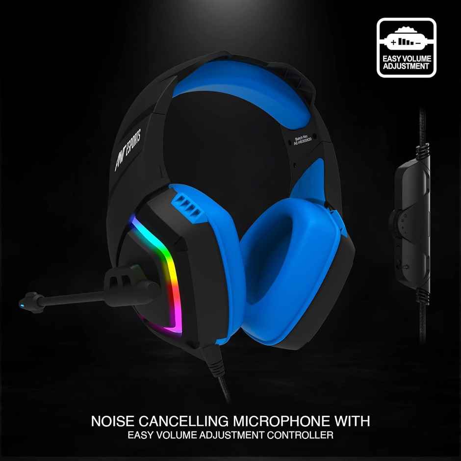 Ant Esports H530 Multi-Platform Pro Rgb Gaming Wired Headset, for PC / PS4 / PS5 / Xbox One / Switch with mic, Black Blue