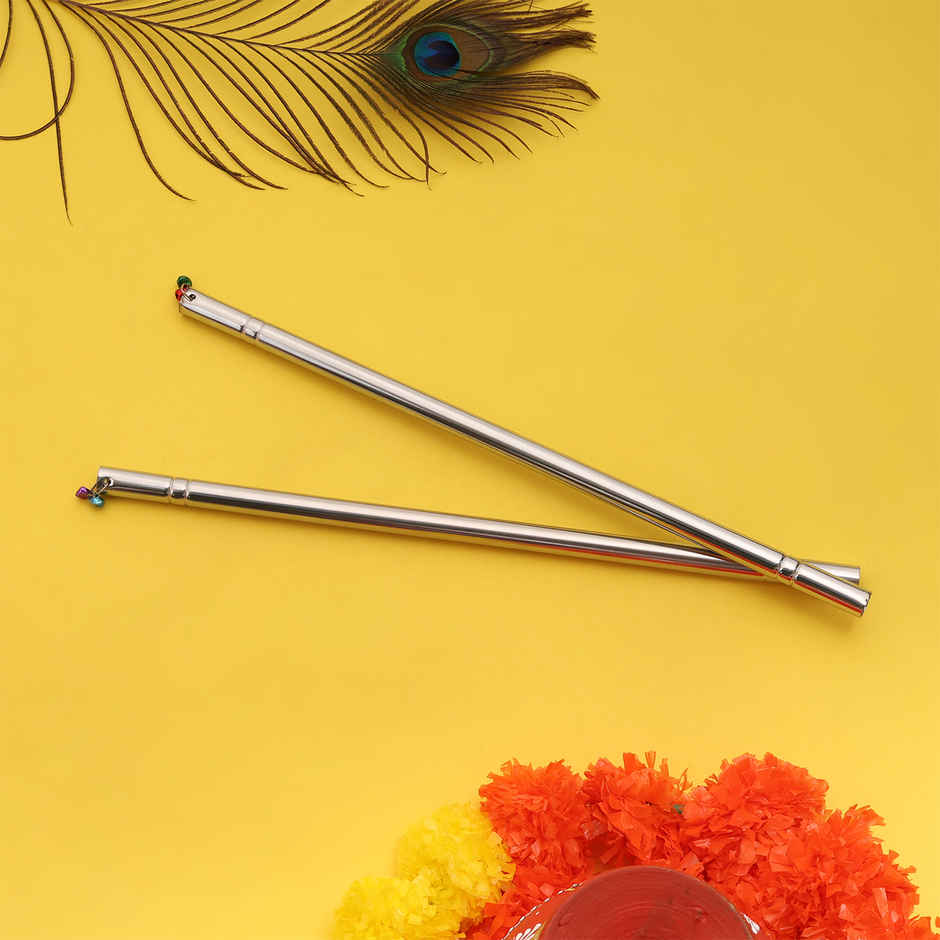 Classic Plain Steel Dandiya Sticks | Mangal Bhawan