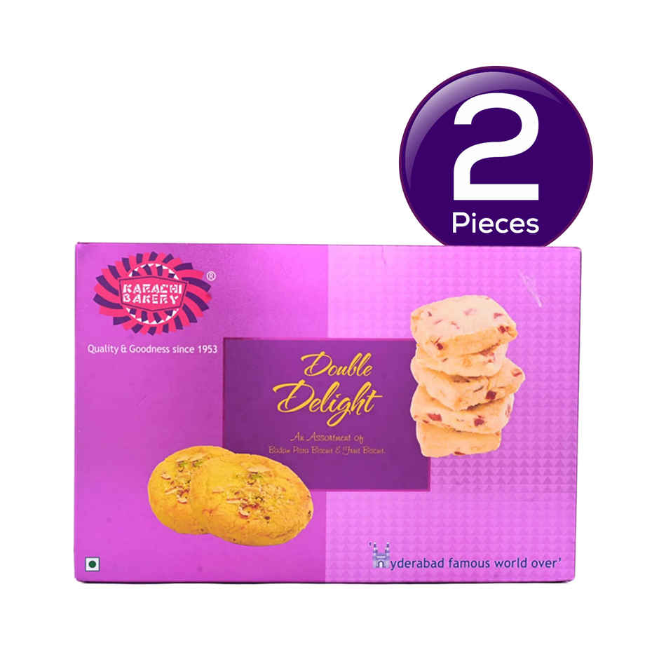Karachi Bakery Double Delightt Fruits and Pista Dry Fruit Biscuits | Trans Fat-free Combo