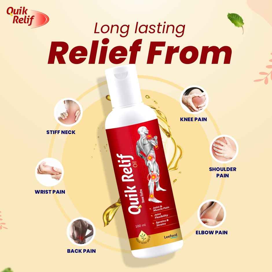 Quik Relif Pain Relief Oil | Ayurvedic Formula for Joints & Muscles | Deep Action Relief