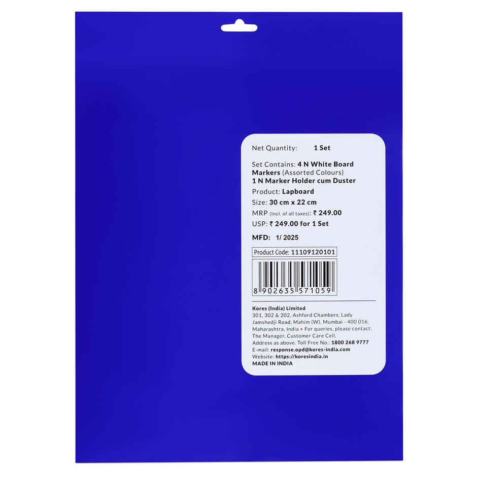 Kores Doodlemate White Board - 22 x 30 cm