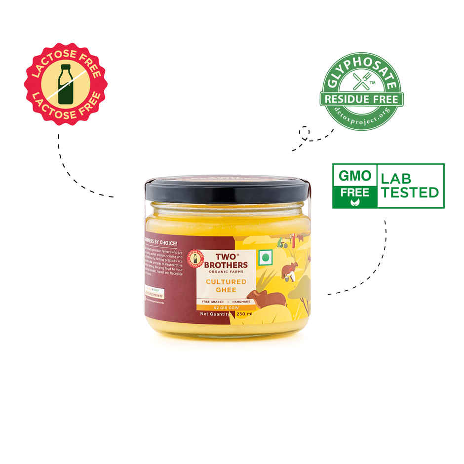 Two Brothers A2 Cow Cultured Ghee Desi Gir Cow | Jar