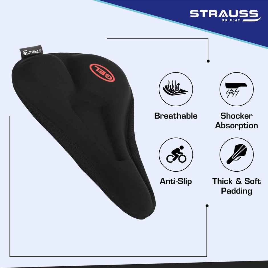 Strauss Bicycle Gel Seat Cover | Black
