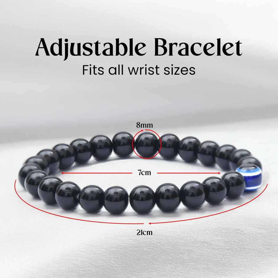 Astrotalk Evil Eye Bracelet With Black Obsidian