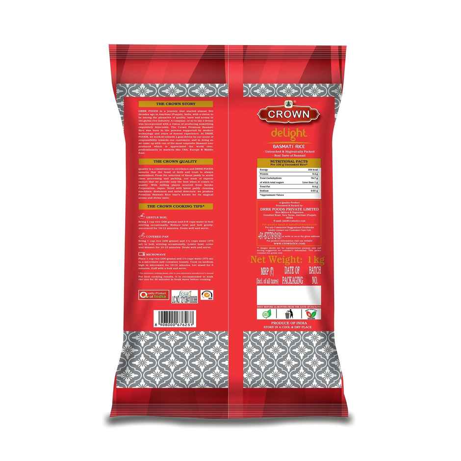 Crown Delight Basmati Rice (XXL Long grain Rice)