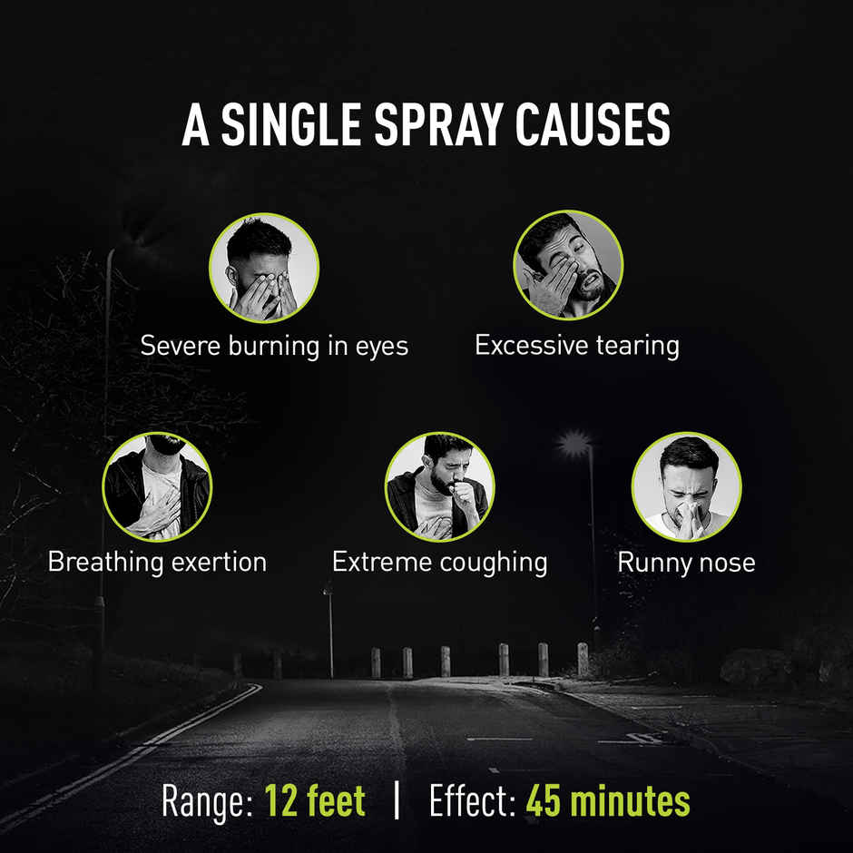 Sirona Impower Self Defence Pepper Spray Green Chilli for Women Safety
