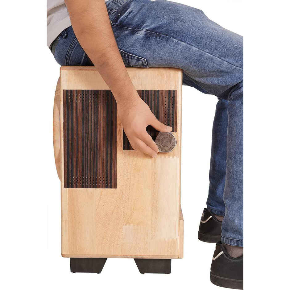 Clapbox Cajembe Cajon (4 Instruments In 1) - Rubber Wood (H:50 W:30 L:30) 3 Internal Snares,Natural