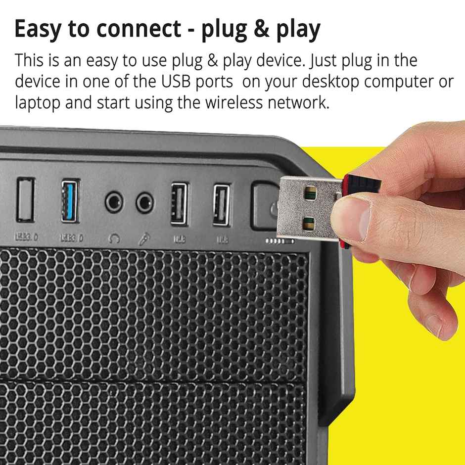 Zebronics USB150WF1 WiFi USB Mini Adapter Supports 150 Mbps