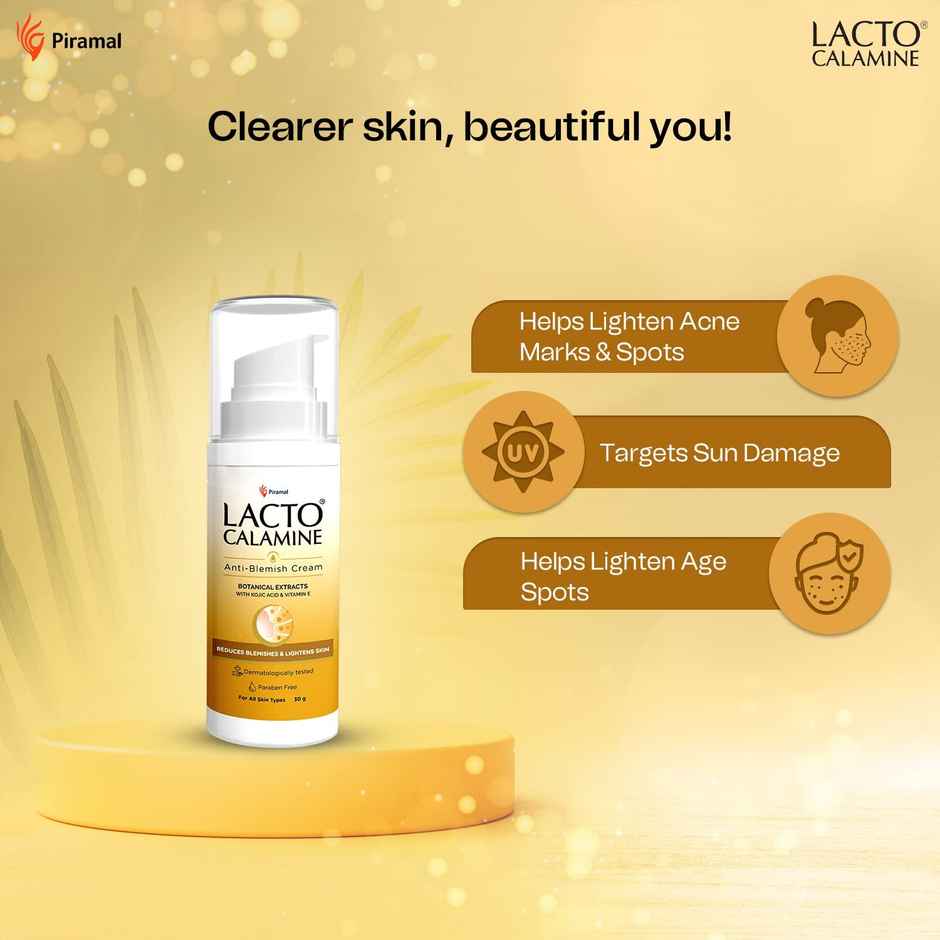 Lacto Calamine Anti Blemish Cream For Pigmentation & Blemish Removal & Brighten Skin Tone